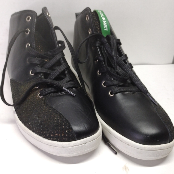 NFN Gourmet Quattro Skate 2 X Black Scale l Size 9.5 l Leather High Top l NWOT - Picture 13 of 13